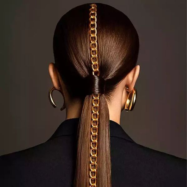 hair chain personality titanium steel word hairpin trend punk wind long hair chain all-match jewelry designer jewelry, Silver
hair chain personality titanium steel word hairpin trend punk wind long hair chain all-match jewelry designer jewelry, Silver