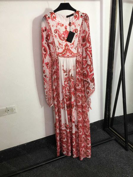 23ss summer dresses women dress womens designer clothing vintage print long-sleeved dress with waist tucked and flared womens clothing, Black;gray
23ss summer dresses women dress womens designer clothing vintage print long-sleeved dress with waist tucked and flared womens clothing, Black;gray