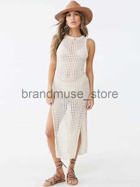 casual dresses bikini cover up women sleeveless crochet dresses knitted beach tunic solid side split o neck summer seaside bathing suits j23, Black;gray
casual dresses bikini cover up women sleeveless crochet dresses knitted beach tunic solid side split o neck summer seaside bathing suits j23, Black;gray