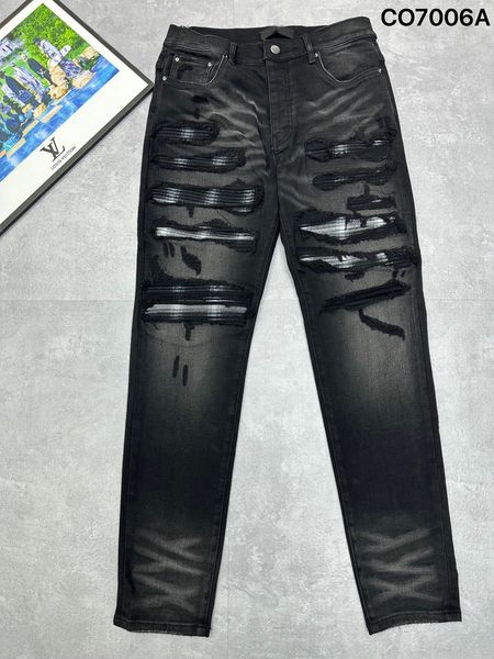hm553 mens jeans distressed motorcycle biker jean rock skinny slim ripped hole stripe fashionable snake embroidery denim pants, Blue
hm553 mens jeans distressed motorcycle biker jean rock skinny slim ripped hole stripe fashionable snake embroidery denim pants, Blue