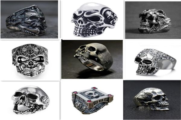 gothic skull ring vintage silver color punk biker metal jewelry rock skeleton rings size 16mm to 22mm mix style9364865
gothic skull ring vintage silver color punk biker metal jewelry rock skeleton rings size 16mm to 22mm mix style9364865