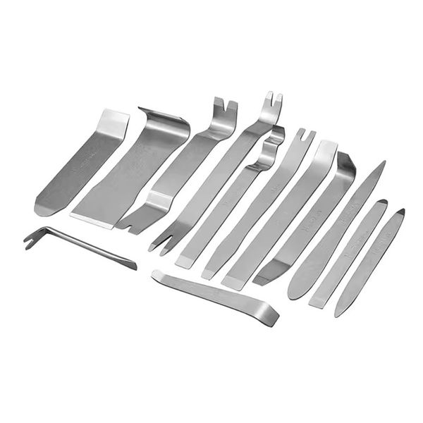 13pcs metal auto trim removal tool kit, no-scratch fastener remover pry tool interior door panel clip fastener removal for car vehicle dash
13pcs metal auto trim removal tool kit, no-scratch fastener remover pry tool interior door panel clip fastener removal for car vehicle dash