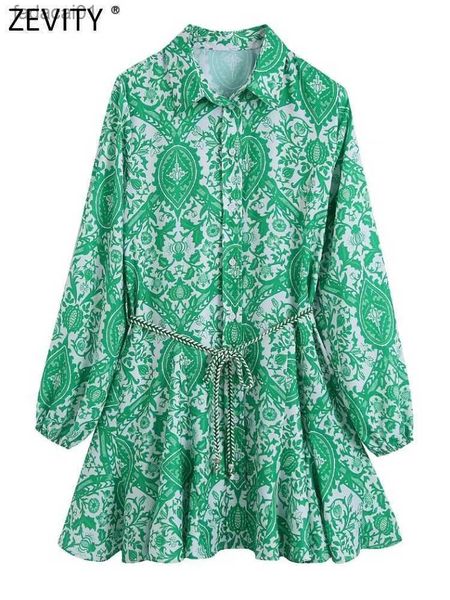 zevity women fashion paisley floral print belt mini shirt dress female chic casual big swing hem pleat green vestidos ds9353 l230621, Black;gray
zevity women fashion paisley floral print belt mini shirt dress female chic casual big swing hem pleat green vestidos ds9353 l230621, Black;gray