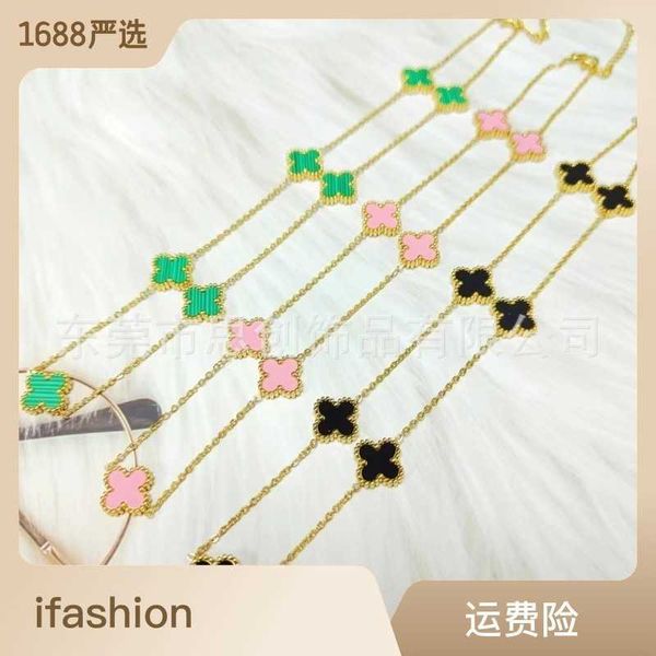 dongguan steel fashion jewelry four-leaf clover double-sided necklace net red five seven flower lucky grass clavicle chain women, Silver
dongguan steel fashion jewelry four-leaf clover double-sided necklace net red five seven flower lucky grass clavicle chain women, Silver