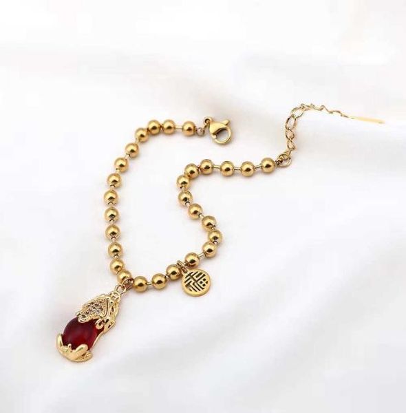 red silk bracelet women039s titanium steel zhaocai transshipment round bead bracelet fashion versatile crystal hand jewelry6998814, Black
red silk bracelet women039s titanium steel zhaocai transshipment round bead bracelet fashion versatile crystal hand jewelry6998814, Black