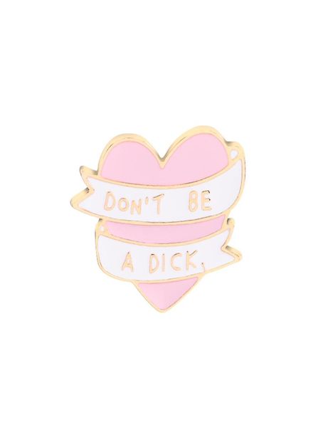 don039t be a dick pins pink enamel heart broches message reminder ribbon lapel pin badge denim jackets pin brooch for jeans coa1726607, Gray
don039t be a dick pins pink enamel heart broches message reminder ribbon lapel pin badge denim jackets pin brooch for jeans coa1726607, Gray