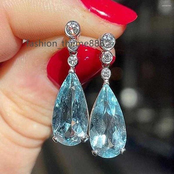 dangle earrings 2023 products luxuryblue pear round for women anniversary gift jewelry bulk sell e1964, Silver
dangle earrings 2023 products luxuryblue pear round for women anniversary gift jewelry bulk sell e1964, Silver