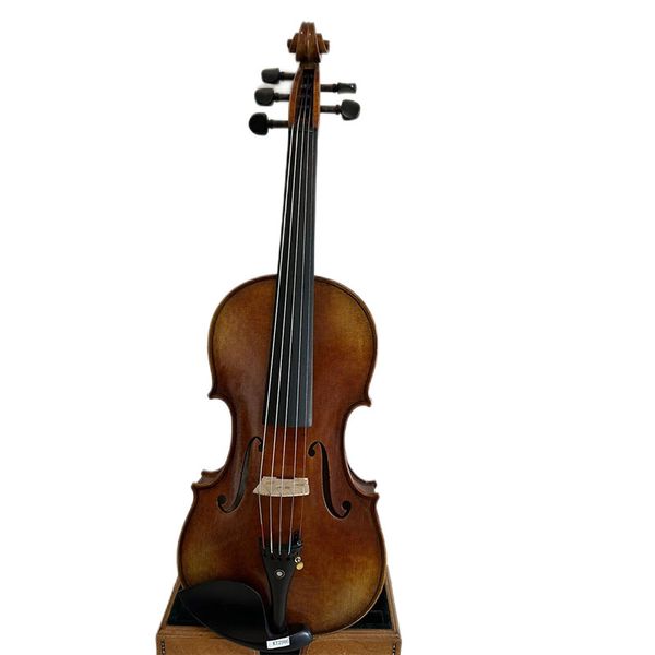 5 strings 4/4 violin solid flamed maple back spruce hand carved k2986
5 strings 4/4 violin solid flamed maple back spruce hand carved k2986