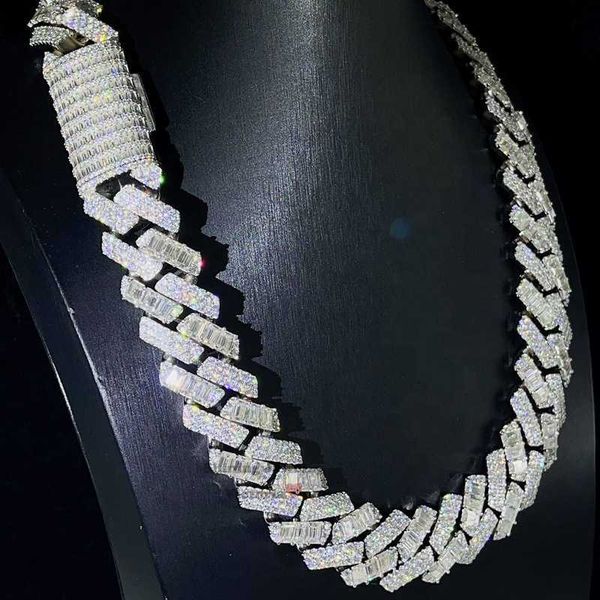 22mm thick solid silver vvs moissanite round mix baguette iced out rapper hip hop chain
22mm thick solid silver vvs moissanite round mix baguette iced out rapper hip hop chain
