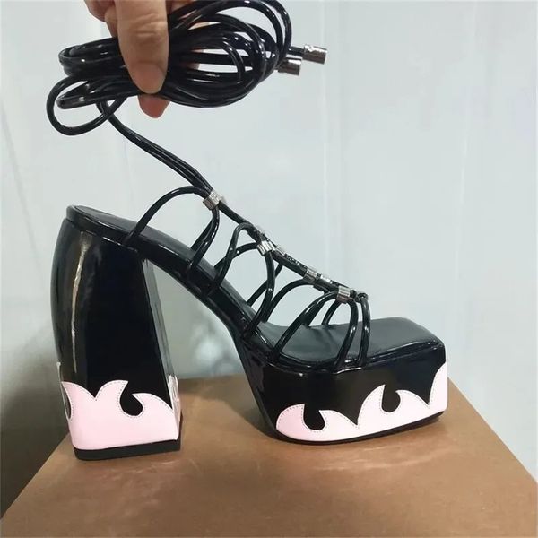 casual shoes thick platform high heels ankle cross-strap sandals women summer 2023 square peep toe lace-up lady party, Black
casual shoes thick platform high heels ankle cross-strap sandals women summer 2023 square peep toe lace-up lady party, Black