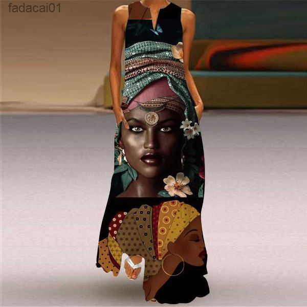 vneck women maxi dress summer fashion sleeveless sundress retro print long dresses with pocket vestidos robe maje l230621, Black;gray
vneck women maxi dress summer fashion sleeveless sundress retro print long dresses with pocket vestidos robe maje l230621, Black;gray
