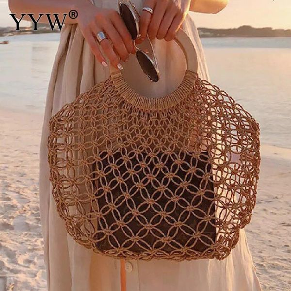 evening bags summer for women bohemia handbags female casual straw weave handbag hollow beach bag with round handle purse 230707
evening bags summer for women bohemia handbags female casual straw weave handbag hollow beach bag with round handle purse 230707