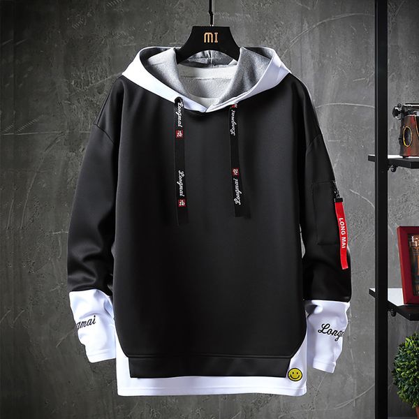 men's hoodies sweatshirts men's letter embroidery sweatshirts long sleeve fake two piece sweatshirt solid color pullover men hoode, Black
men's hoodies sweatshirts men's letter embroidery sweatshirts long sleeve fake two piece sweatshirt solid color pullover men hoode, Black