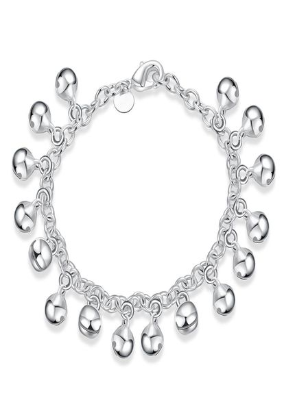 925 silver m girl baby mom gift jingle bracelet ball silver chain bracelet h0563924467, Black
925 silver m girl baby mom gift jingle bracelet ball silver chain bracelet h0563924467, Black