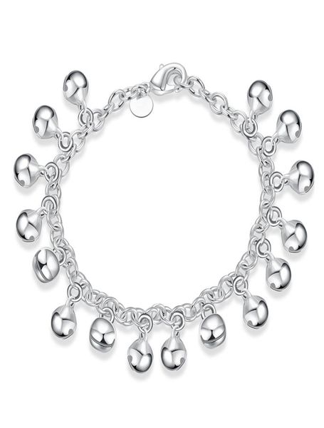 925 silver m girl baby mom gift jingle bracelet ball silver chain bracelet h0565938791, Black
925 silver m girl baby mom gift jingle bracelet ball silver chain bracelet h0565938791, Black