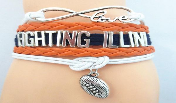 fashion infinity love fighting illini football college team bracelet sports friendship bracelets b091239443510, Golden;silver
fashion infinity love fighting illini football college team bracelet sports friendship bracelets b091239443510, Golden;silver
