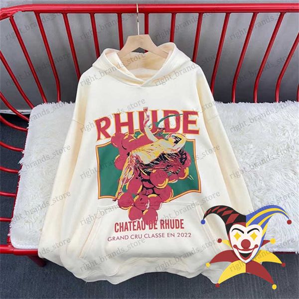 men's hoodies sweatshirts abstract character grape print rhude hooded men women 1 1 pullover apricot rhude hoodie t230707, Black
men's hoodies sweatshirts abstract character grape print rhude hooded men women 1 1 pullover apricot rhude hoodie t230707, Black