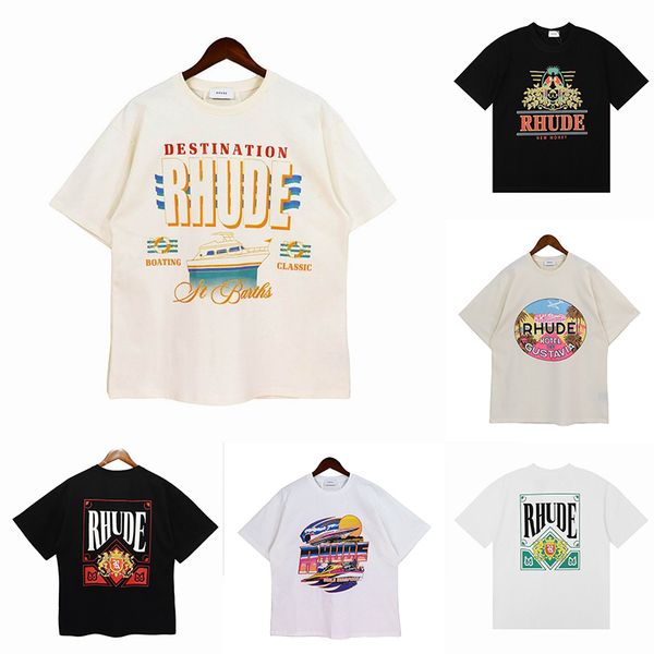 designer fashion clothing tees hip hop tshirts rhude high street trend brand casual print letter men's and women's graphic t-shirt, White;black
designer fashion clothing tees hip hop tshirts rhude high street trend brand casual print letter men's and women's graphic t-shirt, White;black