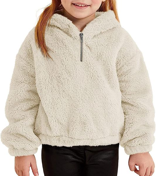 kids girl's fuzzy hoodies warm loose 1/4 zip fleece pullover sherpa sweatshirts winter, Black
kids girl's fuzzy hoodies warm loose 1/4 zip fleece pullover sherpa sweatshirts winter, Black
