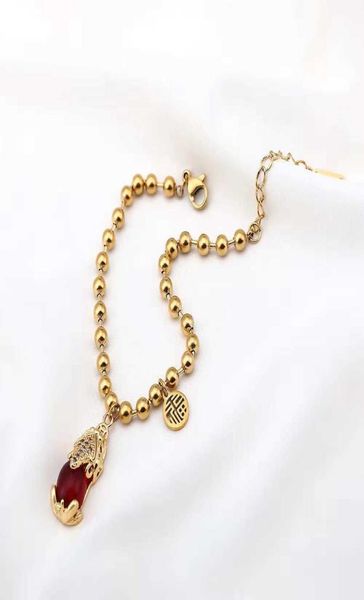 red silk bracelet women039s titanium steel zhaocai transshipment round bead bracelet fashion versatile crystal hand jewelry7013832, Black
red silk bracelet women039s titanium steel zhaocai transshipment round bead bracelet fashion versatile crystal hand jewelry7013832, Black