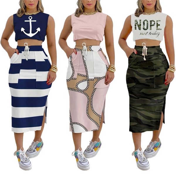 skirts summer split set women high waist elegant camo print army skirt colorful maxi dress 230707, Black
skirts summer split set women high waist elegant camo print army skirt colorful maxi dress 230707, Black