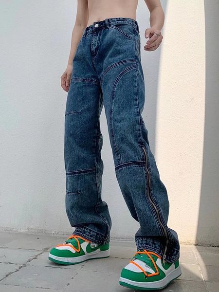mens jeans european and american high street zipper design workwear jeans mens trendy straight tube loose casual pants 230706, Blue
mens jeans european and american high street zipper design workwear jeans mens trendy straight tube loose casual pants 230706, Blue