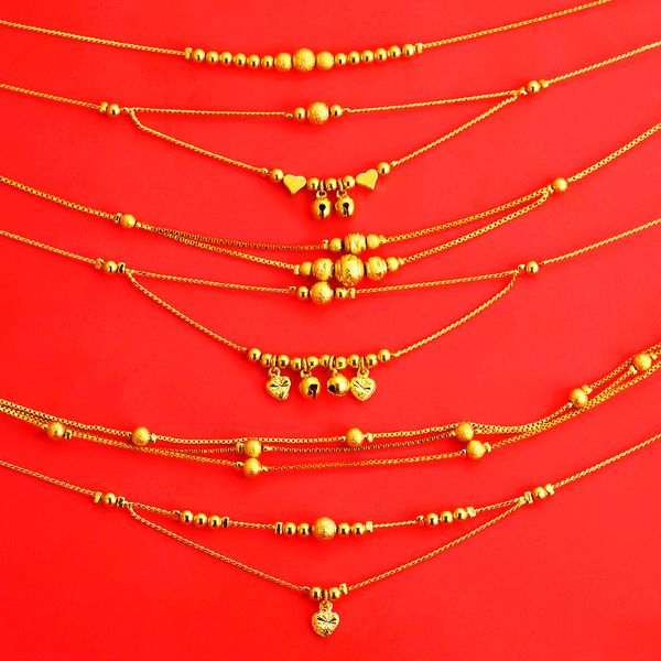 anklets unusual 24k gold color bangles bracelets for women charms beads chains bracelet anklets women hand jewelry foot accessories 230706, Red;blue
anklets unusual 24k gold color bangles bracelets for women charms beads chains bracelet anklets women hand jewelry foot accessories 230706, Red;blue