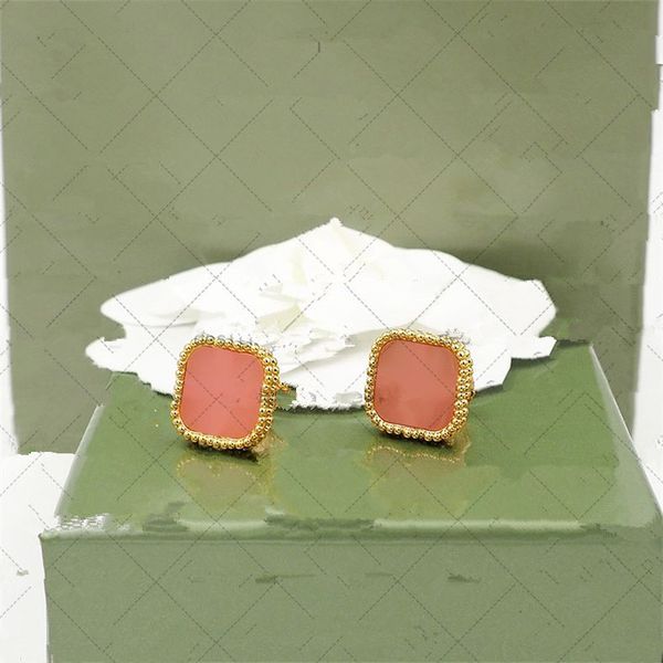 fashion vintage 4/four leaf clover charm stud earrings 18k gold plated back designer earrings for woman agate for women&girls mother's, Golden;silver
fashion vintage 4/four leaf clover charm stud earrings 18k gold plated back designer earrings for woman agate for women&girls mother's, Golden;silver
