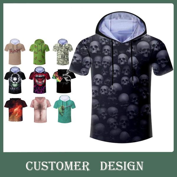 customer design 3d print hooded t-shirt short sleeve t-shirt new fashion couples men women loose shirt casual harajuku, White;black
customer design 3d print hooded t-shirt short sleeve t-shirt new fashion couples men women loose shirt casual harajuku, White;black