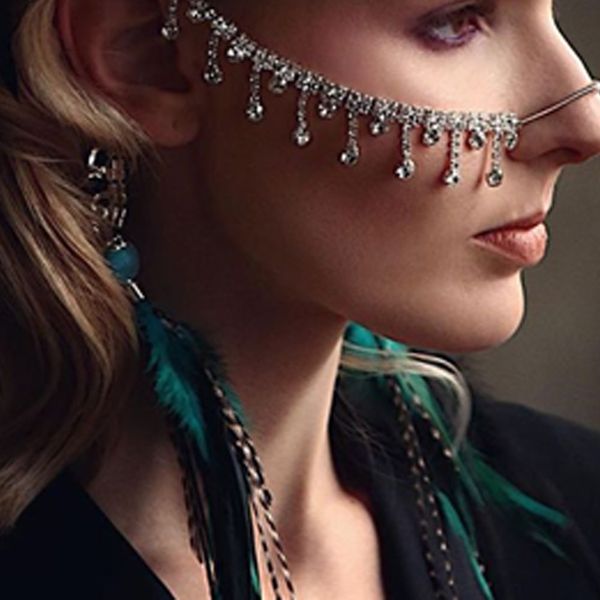 eye frame new rhinestone face chain europe and the united states trend tassel simple glasses chain personality accessories female face chain, Silver
eye frame new rhinestone face chain europe and the united states trend tassel simple glasses chain personality accessories female face chain, Silver