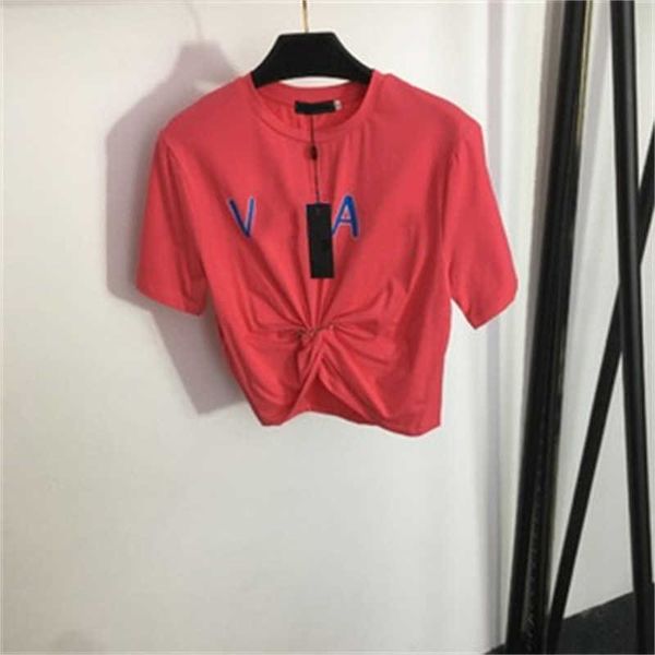 summer t-shirt women short red fashion medusa pin blue letter print tshirt soft comfort fabric crew neck slim short-sleeved t shirt designe, White
summer t-shirt women short red fashion medusa pin blue letter print tshirt soft comfort fabric crew neck slim short-sleeved t shirt designe, White