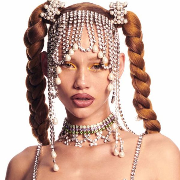 hair chain new arrivals exaggerated rhinestone tassel hair chain headdress fashion pearl forehead chain hair band bridal female headress des, Silver
hair chain new arrivals exaggerated rhinestone tassel hair chain headdress fashion pearl forehead chain hair band bridal female headress des, Silver