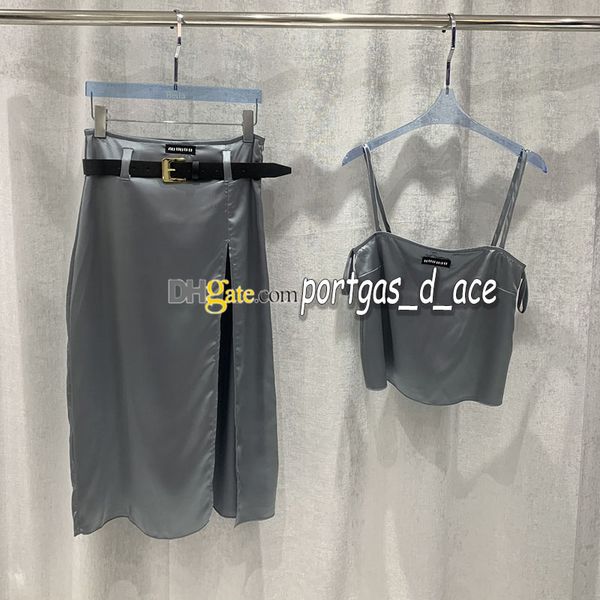 luxury camis skirt set women sling t shirt slit skirt set summer elegant satin dresses with belt, Black
luxury camis skirt set women sling t shirt slit skirt set summer elegant satin dresses with belt, Black
