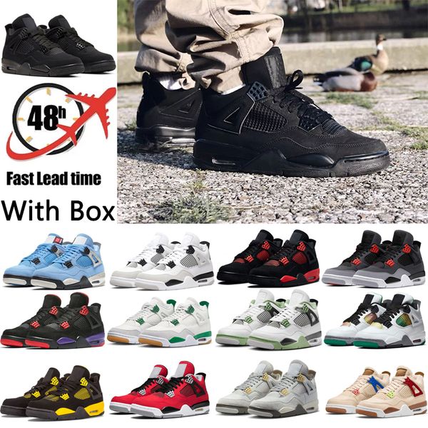 with box men women basketball shoes 4 4s sneaker military black cat fire red red thunder sail white oreo pure money dark mocha university br
with box men women basketball shoes 4 4s sneaker military black cat fire red red thunder sail white oreo pure money dark mocha university br