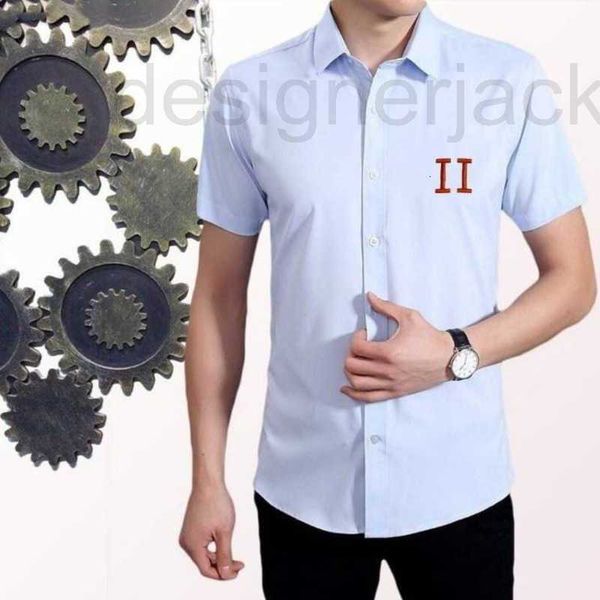 men's casual shirts designer light luxury mens shirt summer simple short sleeved shirts embroidery high-end business shirt men slim han, White;black
men's casual shirts designer light luxury mens shirt summer simple short sleeved shirts embroidery high-end business shirt men slim han, White;black