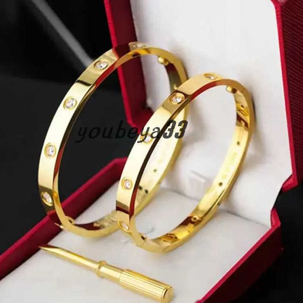 love screw bracelet fashion designer cuff luxury trendy bangle 18k gold plated titanium steel diamond for women men nail bracelets silver cl, Black
love screw bracelet fashion designer cuff luxury trendy bangle 18k gold plated titanium steel diamond for women men nail bracelets silver cl, Black