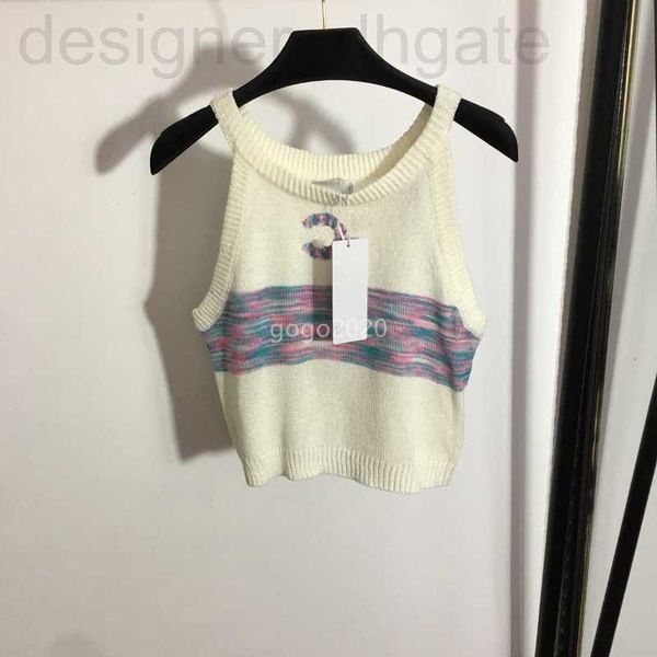 women's t-shirt designer 23ss women designer t shirt vest knits tee with letter pattern halter crop mlian runway high end custom luxur, White
women's t-shirt designer 23ss women designer t shirt vest knits tee with letter pattern halter crop mlian runway high end custom luxur, White