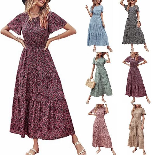 basic casual dresses summer women elegant elastic waist loose vestidos floral print maxi female vintage long bohemian dress 230706, Black;gray
basic casual dresses summer women elegant elastic waist loose vestidos floral print maxi female vintage long bohemian dress 230706, Black;gray