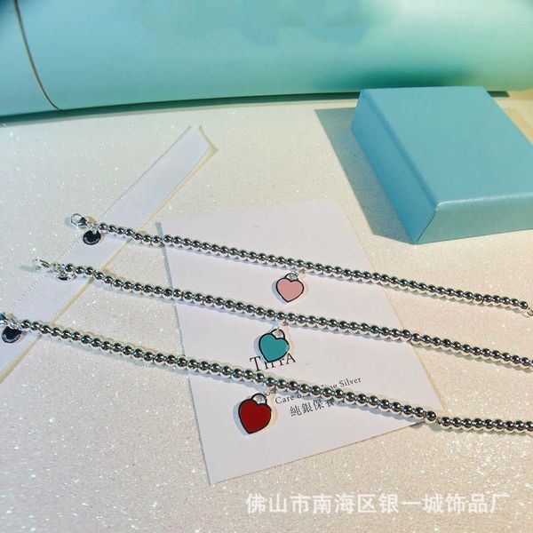 counter quality tiffay love ball bracelet s925 sterling silver enamel dropping glue red blue pink classic peach heart for girlfriend, Black
counter quality tiffay love ball bracelet s925 sterling silver enamel dropping glue red blue pink classic peach heart for girlfriend, Black