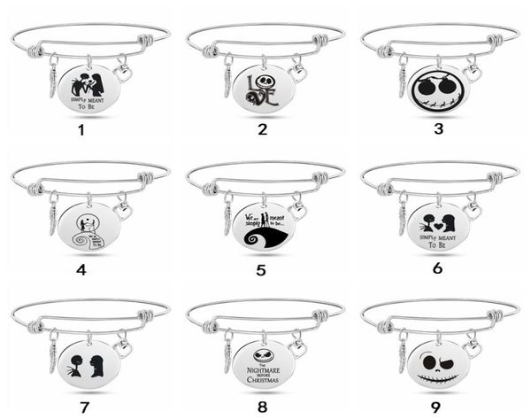 nightmare before christmas bracelets for women men skull round disc charm stainless steel expandable wire bangle fashion jewelry g1595716, Golden;silver
nightmare before christmas bracelets for women men skull round disc charm stainless steel expandable wire bangle fashion jewelry g1595716, Golden;silver