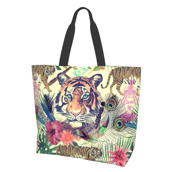evening bags tote bag cool tiger travel shoulder handbag purse for yoga gym beach 230707
evening bags tote bag cool tiger travel shoulder handbag purse for yoga gym beach 230707