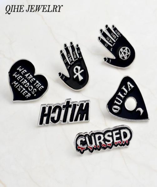 qihe pins and brooches quotwitchcursedouijawe are the weirdosmisterquot black pin set metal heartshaped letters goth punk8288975, Gray
qihe pins and brooches quotwitchcursedouijawe are the weirdosmisterquot black pin set metal heartshaped letters goth punk8288975, Gray