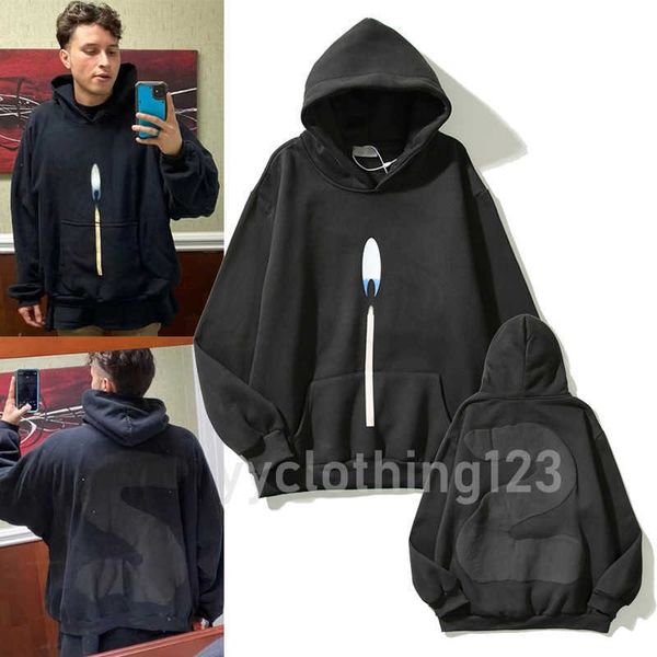 men and women with candle print hoodie couple hip hop hoodie loose coat trend kaneyees designer personality 23ss, Black
men and women with candle print hoodie couple hip hop hoodie loose coat trend kaneyees designer personality 23ss, Black