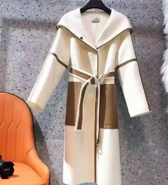 women's wool blends designer fashion wool coat jacket outerwear splicing double-sided tweed hooded coats winter warm and slim67, Black
women's wool blends designer fashion wool coat jacket outerwear splicing double-sided tweed hooded coats winter warm and slim67, Black