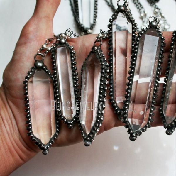 strands strings nm40567 double terminated crystal point necklace big water clear quartz talisman pendulum halloween jewelry 230707, Black
strands strings nm40567 double terminated crystal point necklace big water clear quartz talisman pendulum halloween jewelry 230707, Black