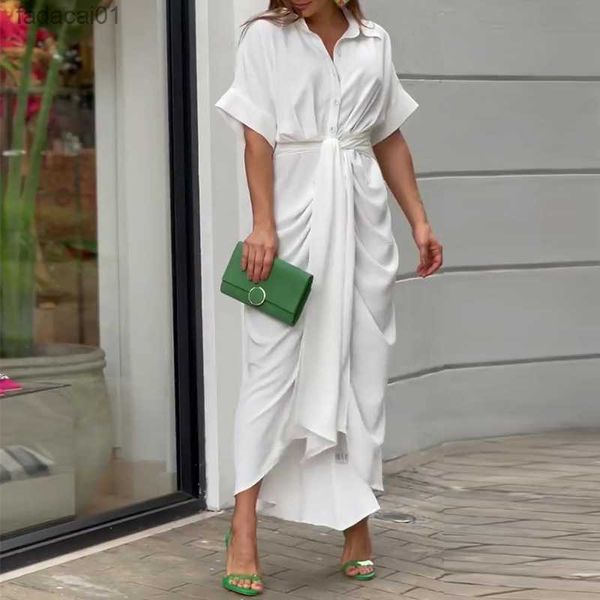 women lapel tie leaf print midi dress short sleeve tie long skirt party dress elegant high streetwear l230621, Black;gray
women lapel tie leaf print midi dress short sleeve tie long skirt party dress elegant high streetwear l230621, Black;gray