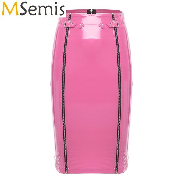 skirts womens high waist bodycon skirt with adjustable buckles knee length zipper closure latex clubwear 230707, Black
skirts womens high waist bodycon skirt with adjustable buckles knee length zipper closure latex clubwear 230707, Black