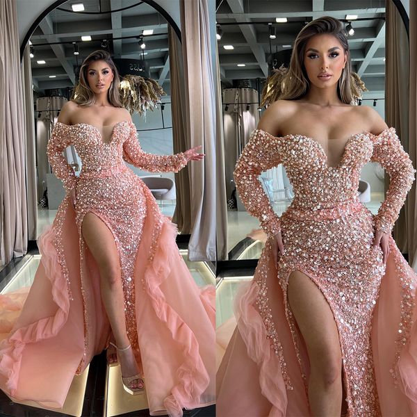 gorgeous mermaid prom dresses sweetheart off the shoulder sequined pearls side split detachable train backless custom made plus size party d, Black
gorgeous mermaid prom dresses sweetheart off the shoulder sequined pearls side split detachable train backless custom made plus size party d, Black