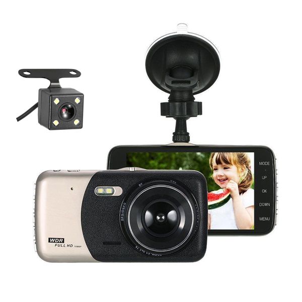 3.7" car dvr recorder dash camera car black box 1080p full hd dual lens front 140° and rear 120° wide view angle led night vision
3.7" car dvr recorder dash camera car black box 1080p full hd dual lens front 140° and rear 120° wide view angle led night vision