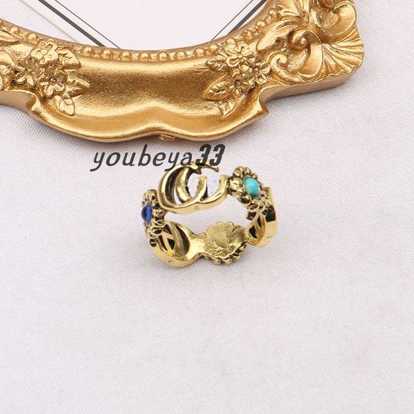 quality 18k gold plated brand letter band rings for mens womens fashion designer brand letters turquoise crystal metal daisy ring jewelry on, Silver
quality 18k gold plated brand letter band rings for mens womens fashion designer brand letters turquoise crystal metal daisy ring jewelry on, Silver